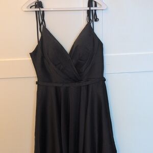 Elegant Black Spaghetti Strap Dress
